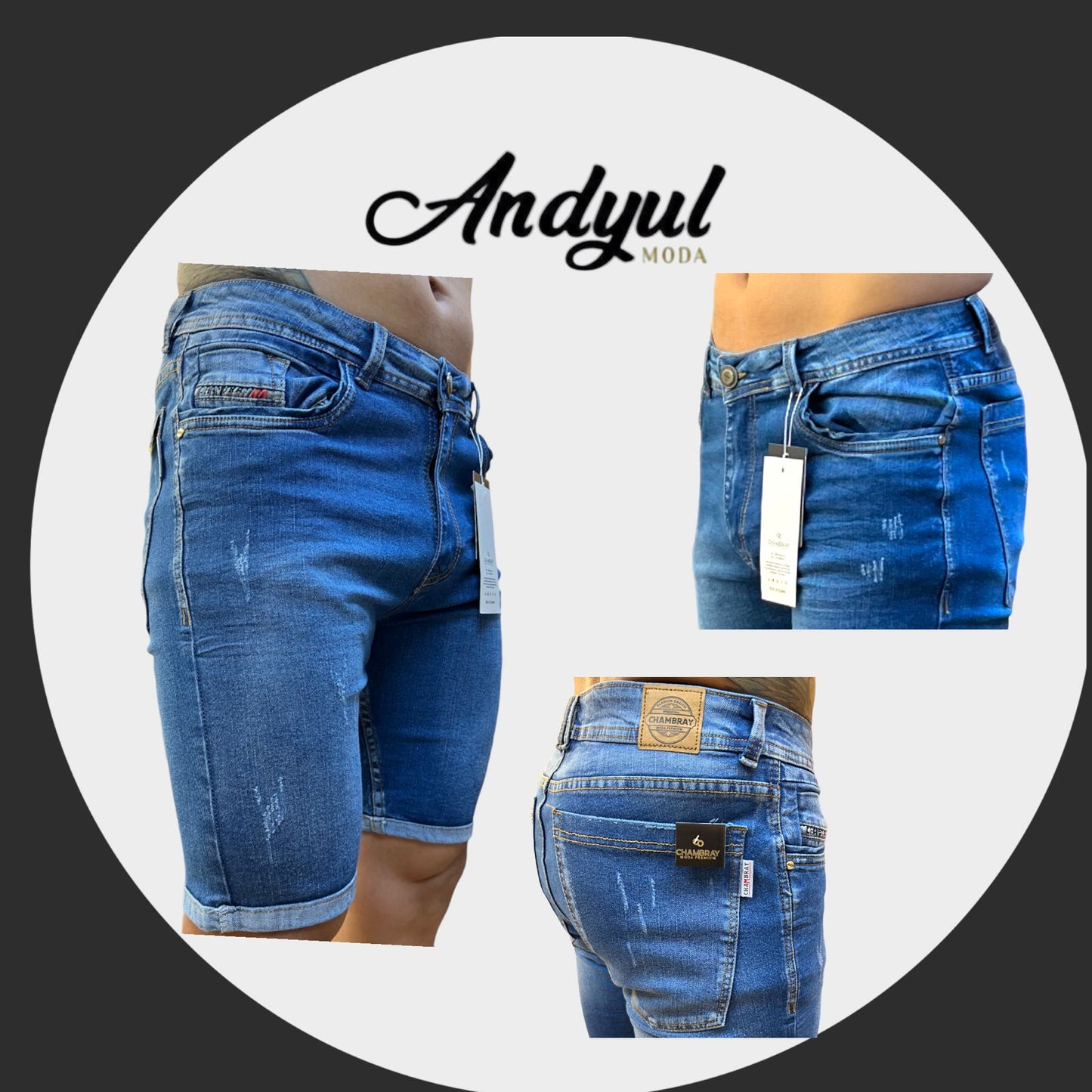 BERNUDA JEANS HOMBRE LICRADA