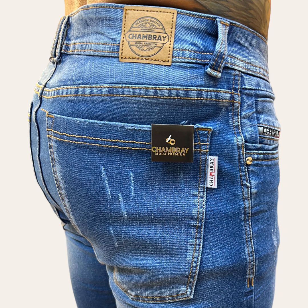 BERNUDA JEANS HOMBRE LICRADA