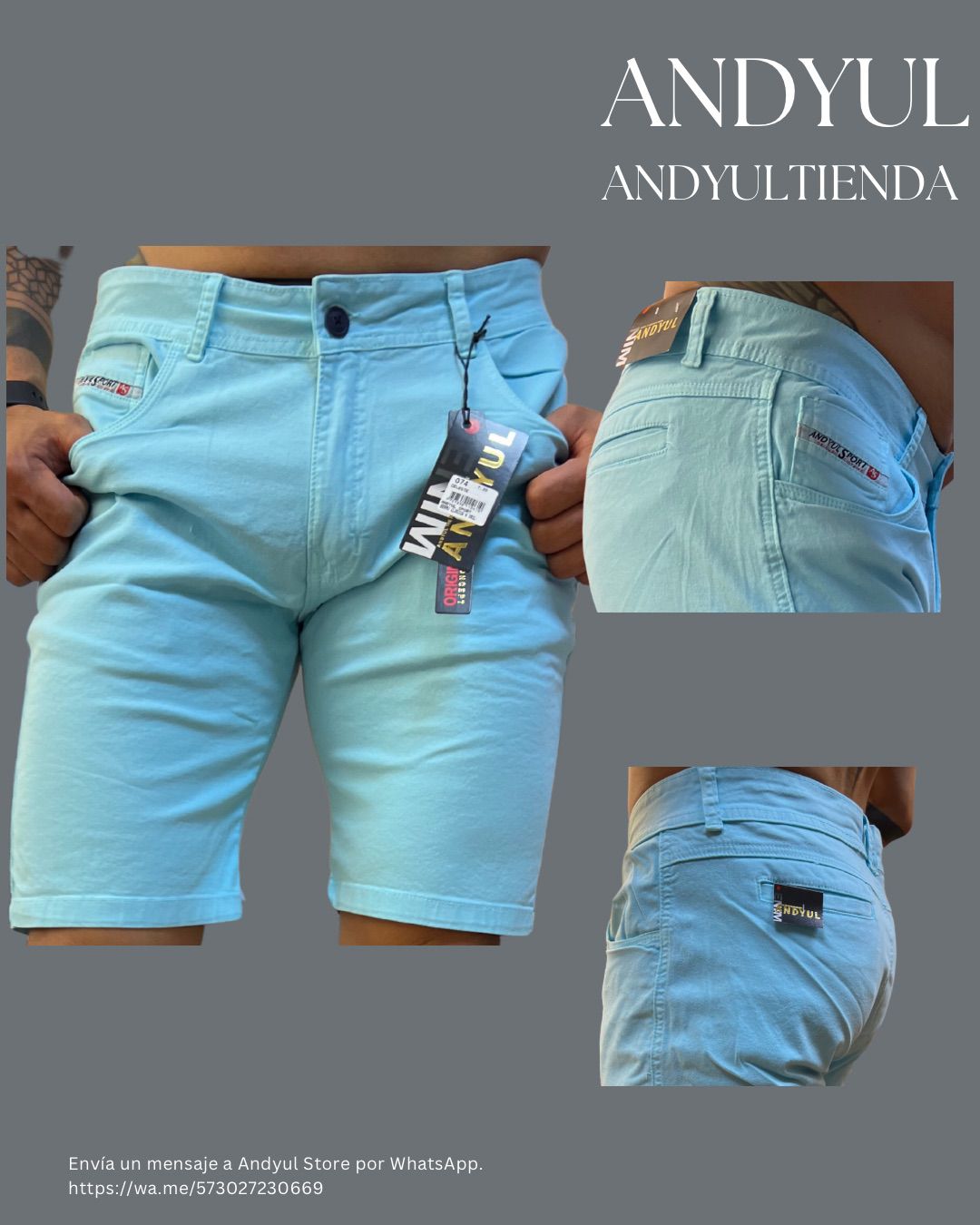 BERMUDA CLASICA DE HOMBRE DRILL